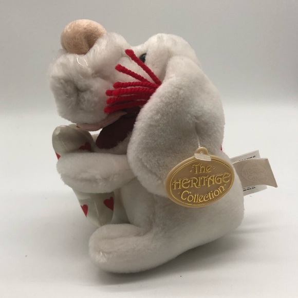 Ganzbros Wrinkles Dog With Bone 6" Plush 1981 White Tags Valentine Hertiage - Picture 2 of 3